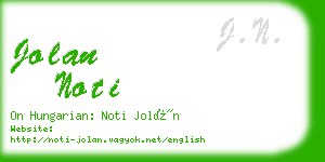 jolan noti business card